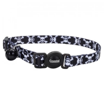 COASTAL FASHION COLLAR BLACK SKULLS