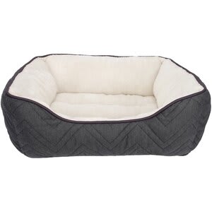 DREAMWELL Cama rectangular blanco/gris1