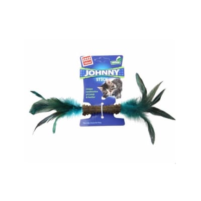 Catnip Johnny Stick con dos lados de pluma
natural