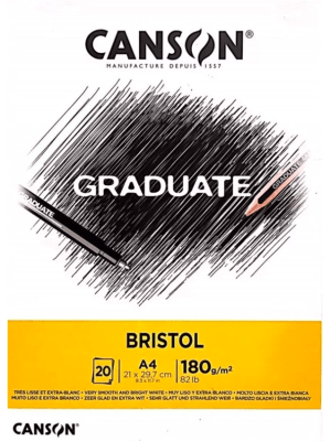BLOCK GRADUATE BRISTOL 180G A4 20HJ CANSON