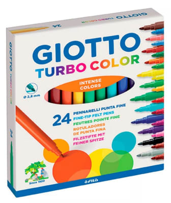 MARCADORES TURBO COLOR 24 COLORES GIOTTO