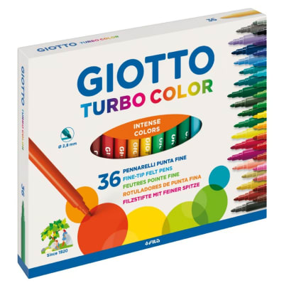 MARCADORES TURBO COLOR 36 COLORES GIOTTO
