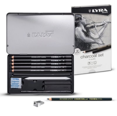 SET CARBONCILLOS REMBRANDT 11 PIEZAS LYRA