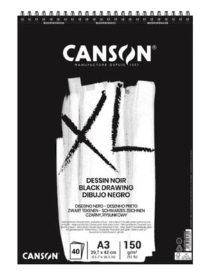 CROQUERA XL DIBUJO NEGRO 150G A3 4OHJ CANSON