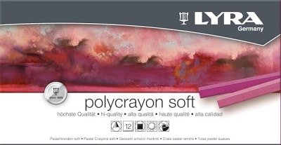 SET BARRAS DE PASTEL SECO POLYCRAYON SOFT 12 COLORES LYRA