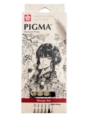 SET TIRALÍNEAS PIGMA MICRON MANGA SET (6UN) SAKURA