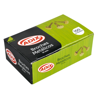 BROCHES METÁLICOS 19MM (100UN) ADIX