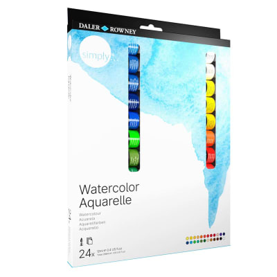 SET 24 ACUARELAS EN TUBO 12ML SIMPLY DALER ROWNEY