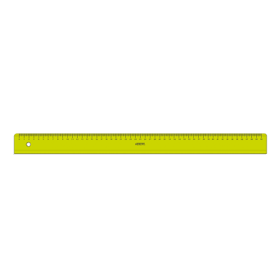 REGLA BISELADA TRASLÚCIDA GREEN 50CM NEOLITE