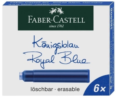 CARTUCHOS DE TINTA AZUL (6UN) FABER-CASTELL