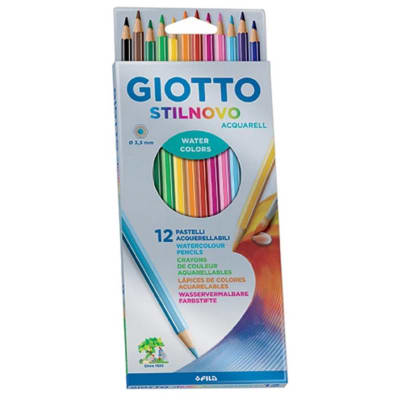 LÁPICES DE COLORES ACUARELABLES STILNOVO 12 COLORES GIOTTO