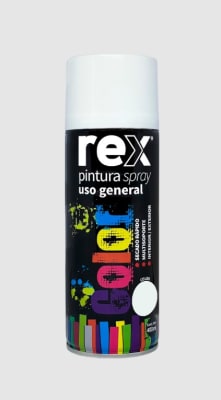PINTURA SPRAY GENERAL 400ML BLANCO BRILLANTE REX