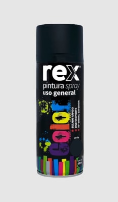 PINTURA SPRAY GENERAL 400ML NEGRO MATE REX