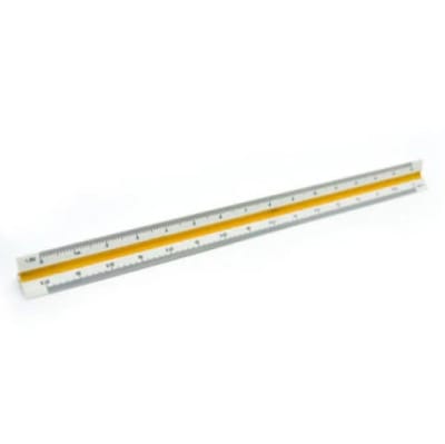 ESCALÍMETRO PLÁSTICO 30CM (1:20 - 1:25 - 1:50 - 1:75 - 1:100 - 1:125) JM