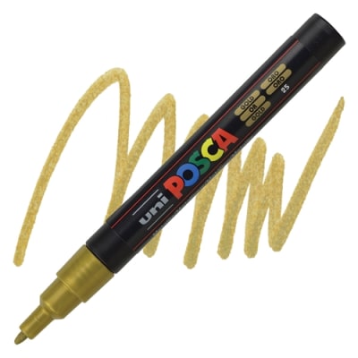 MARCADOR ACRÍLICO PC-3M ORO POSCA