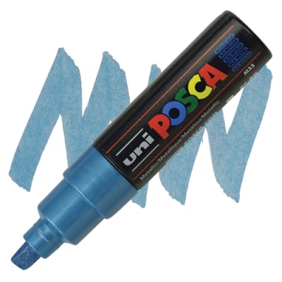MARCADOR ACRÍLICO PC-8K AZUL METÁLICO POSCA
