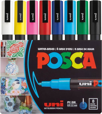 SET 8 MARCADORES BÁSICOS PC-3M POSCA