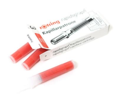 CARTUCHO CAPILAR DE TINTA ROJO (3UN) ROTRING