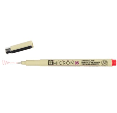 TIRALÍNEAS PIGMA MICRON 05 ROJO SAKURA