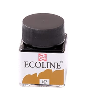ACUARELA LÍQUIDA ECOLINE (407) OCRE OSCURO 30ML TALENS