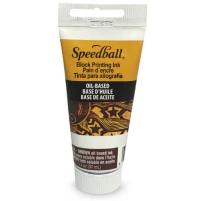 TINTA AL ÓLEO PARA XILOGRAFÍA 37ML CAFÉ SPEEDBALL