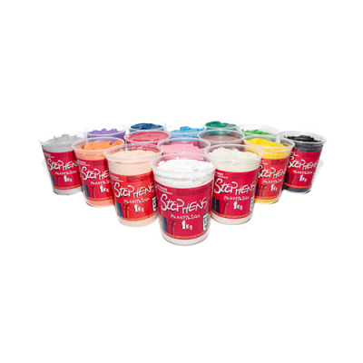 PLASTICINA 1KG COLORES VARIADOS (1UN) STEPHENS