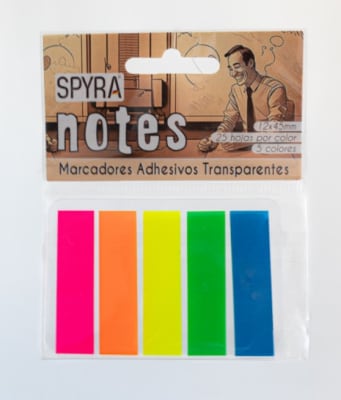 BANDERITAS 12X45MM 5 COLORES SPYRA