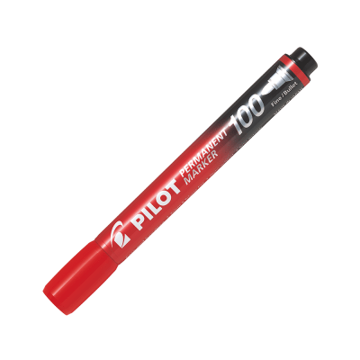 MARCADOR PERMANENTE SCA100 FINO ROJO PILOT