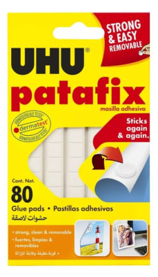 PASTILLAS ADHESIVAS PATAFIX BLANCAS (80UN) UHU