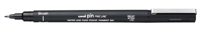 TIRALÍNEAS BRUSH UNI-PIN NEGRO UNI-BALL
