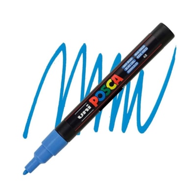 MARCADOR ACRÍLICO PC-3M AZUL CIELO POSCA