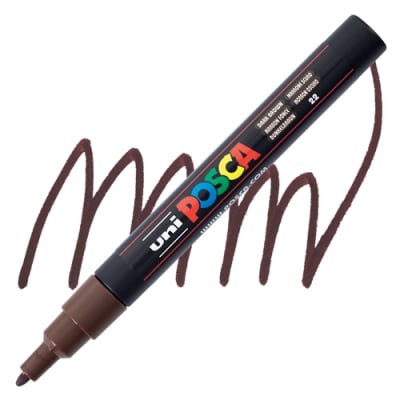 MARCADOR ACRÍLICO PC-3M MARRÓN OSCURO POSCA