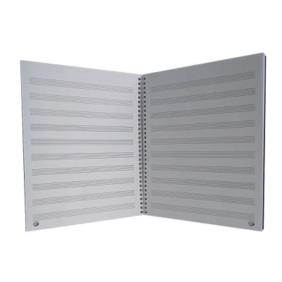 CUADERNO DE PAUTA (PENTAGRAMA) TAPA NEGRA 50HJ