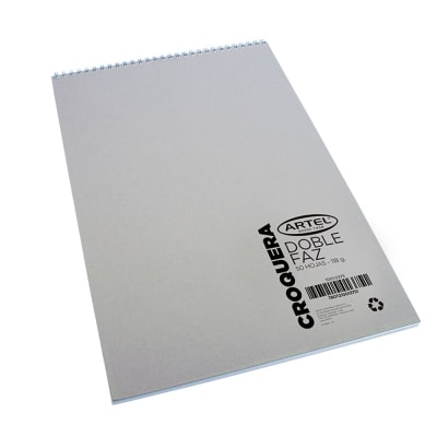 CROQUERA DOBLE FAZ 1/4 C/ESPIRAL 37X54CM 50HJ ARTEL