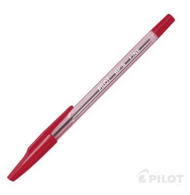 LÁPIZ PASTA BP-S FINO (F) ROJO PILOT