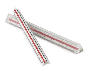 HAND ESCALÍMETRO 30CM 1:100 1:200 1:250 1:300 1:400 1:500