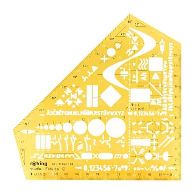 PLANTILLA ROTRING ESTUDIO ELECTROTECNIA (162X160X1MM)
