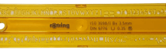 NORMOGRAFO ROTRING 3.5 MM ISO 3098/I B
