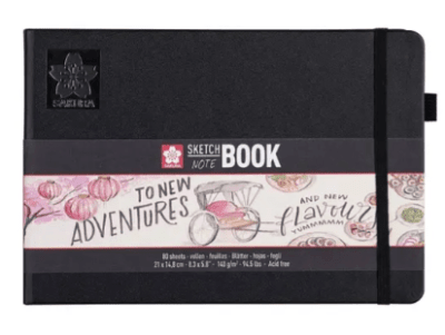 SKETCHBOOK PAPEL BLANCO CREMA 140G 21x14.8CM (A5) 80HJ SAKURA