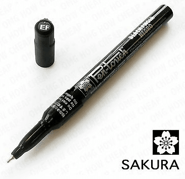 SAKURA MARCADOR PERMANENTE PEN TOUCH EXTRA FINO 0.7 MM NEGRO