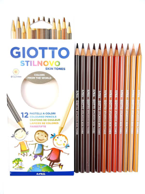 LÁPICES DE COLORES STILNOVO TONOS DE PIEL 12 COLORES GIOTTO