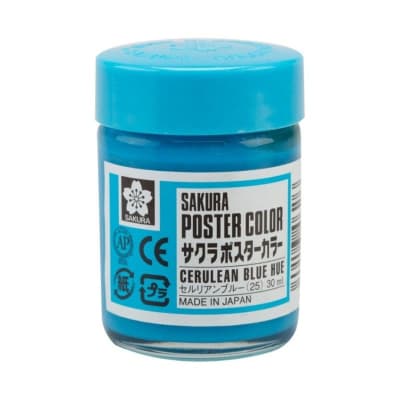 TEMPERA SAKURA PROFESIONAL POSTER COLOR 30 ML AZUL CERULEO