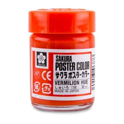 TEMPERA SAKURA PROFESIONAL POSTER COLOR 30 ML BERMELLON