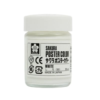TEMPERA SAKURA PROFESIONAL POSTER COLOR 30 ML BLANCO