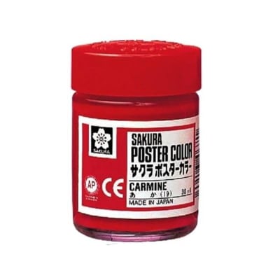 TEMPERA SAKURA PROFESIONAL POSTER COLOR 30 ML CARMIN