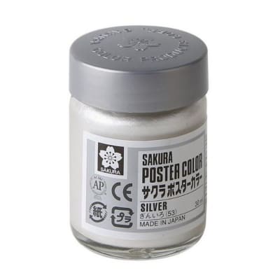 TEMPERA SAKURA PROFESIONAL POSTER COLOR 30 ML PLATA