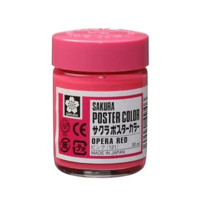 TEMPERA SAKURA PROFESIONAL POSTER COLOR 30 ML ROJO OPERA
