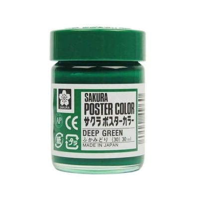 TEMPERA SAKURA PROFESIONAL POSTER COLOR 30 ML VERDE INTENSO