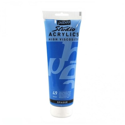 ACRÍLICO 100ML CYAN PRIMARIO OPACO (49) PEBEO