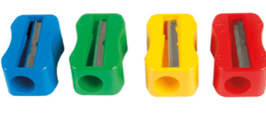 SACAPUNTAS PLÁSTICO ESCOLAR COLORES M+R